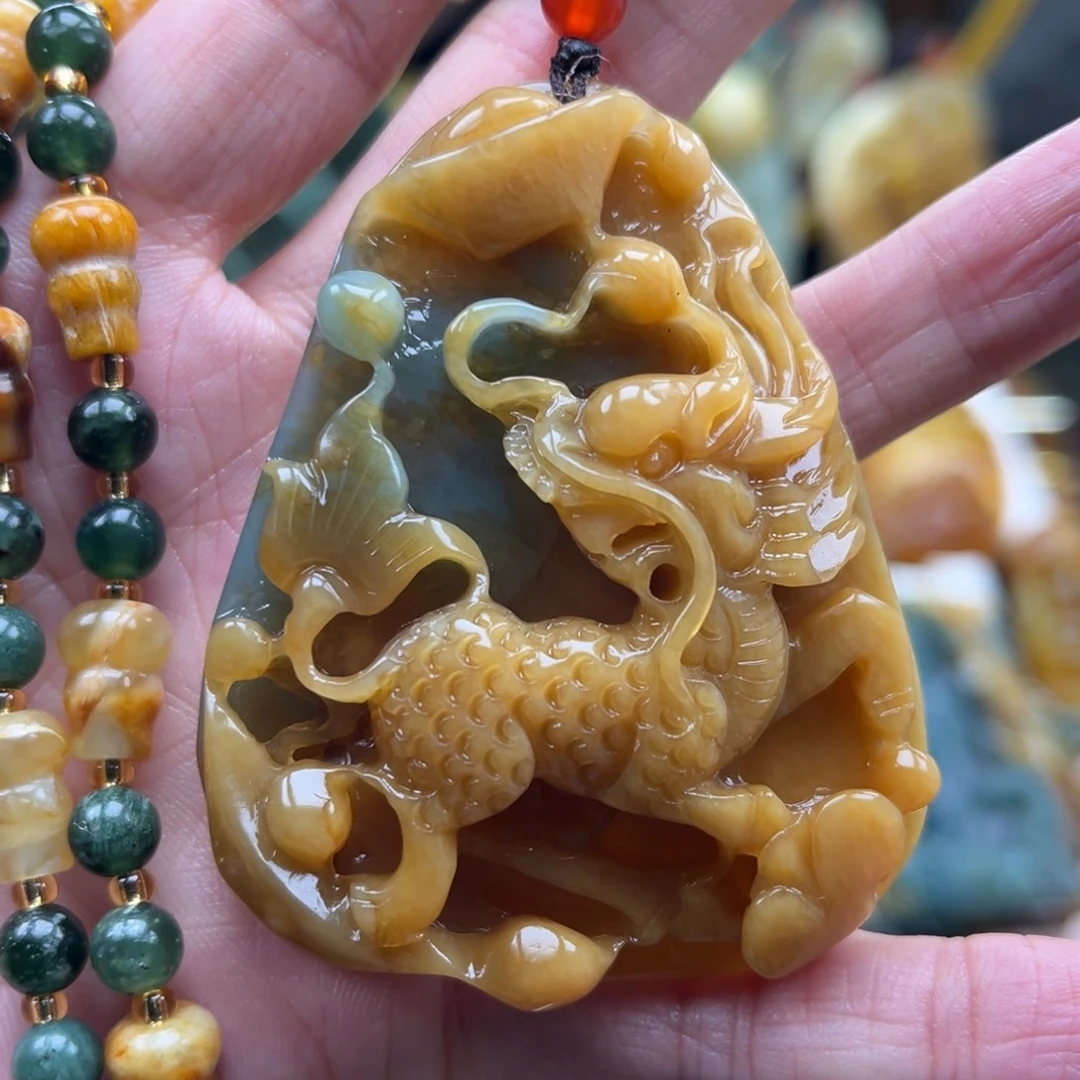 岫玉未镶嵌挂件挂件