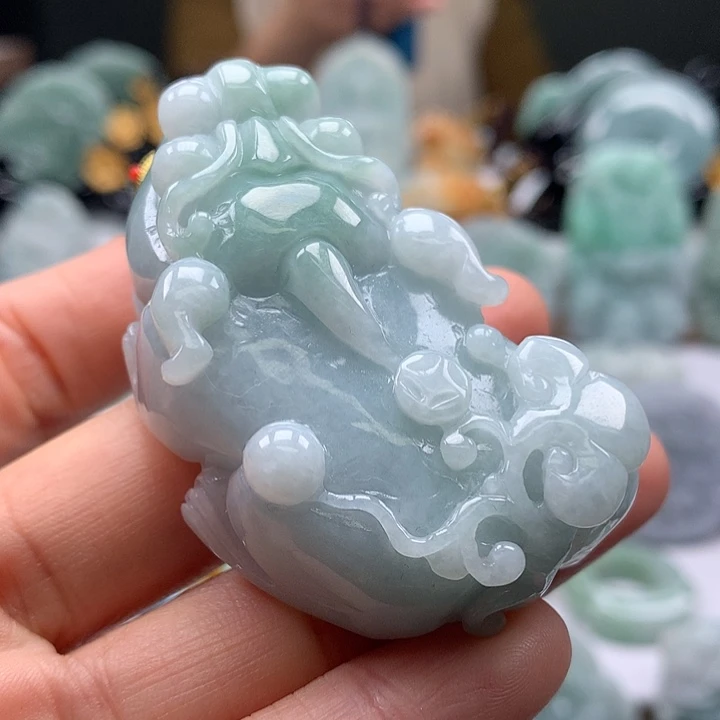 翡翠未镶嵌颈饰大貔貅福利卡厚20+