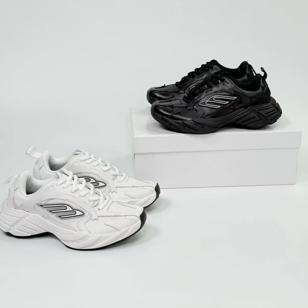 老爹鞋防滑白色跑鞋女鞋训练时尚跑步减震情侣款内增高女鞋MQ6196