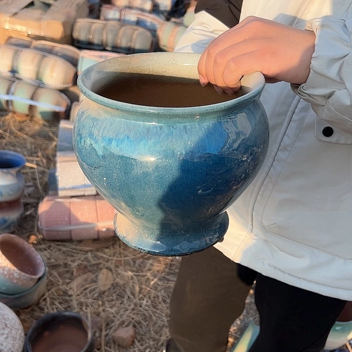紫砂花盆高度18口18