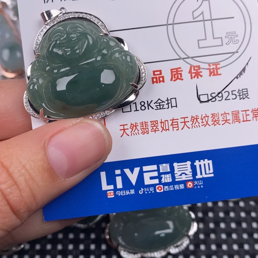 翡翠银S925镶嵌颈饰