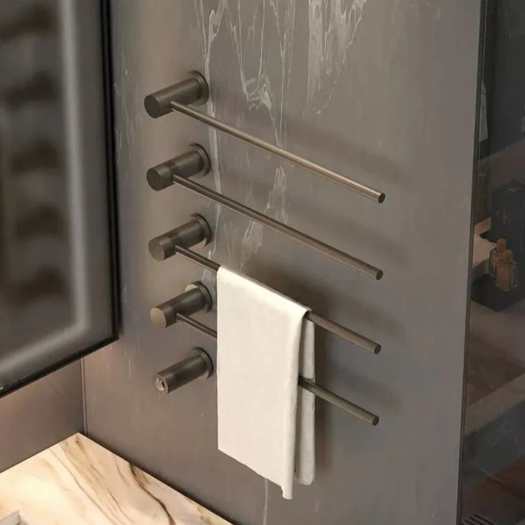 卫生间电热毛巾架智能碳纤维加热浴巾杆置物架壁挂式杀菌烘干恒温