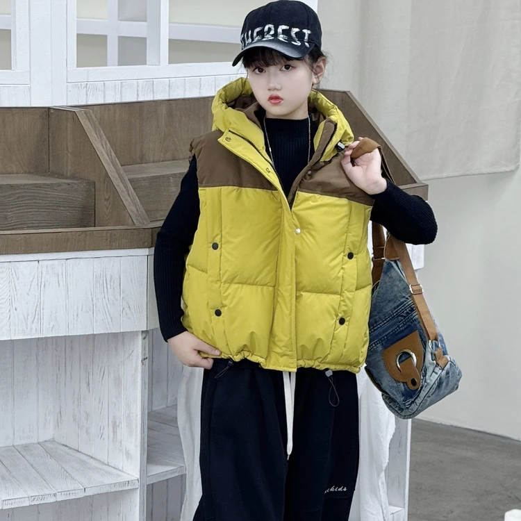 儿童秋冬韩版棉马甲连帽坎肩童装马夹中大童冬季加厚保暖洋气外穿