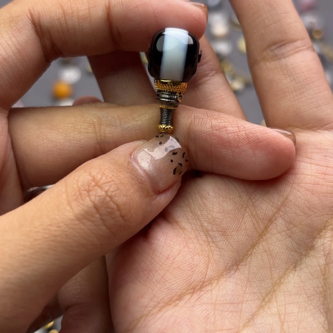 玛瑙/玉髓未镶嵌文玩配饰适配4-8mm的串