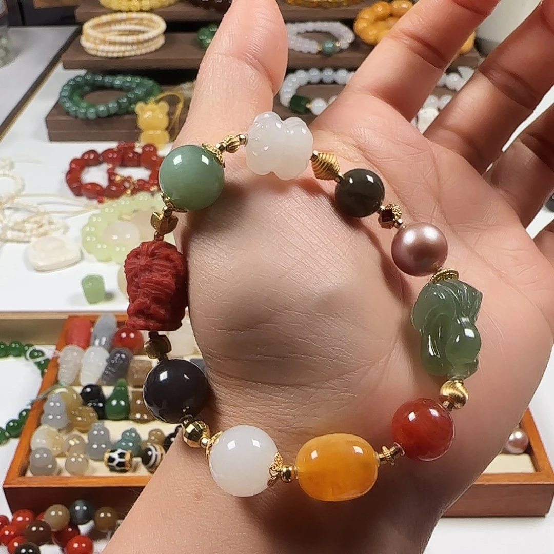 和田玉未镶嵌手链