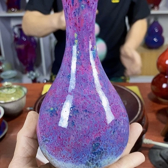 摆件尚峰钧窑作品丹瓶