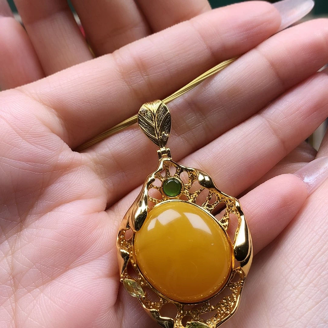 蜜蜡颈饰未镶嵌吊坠