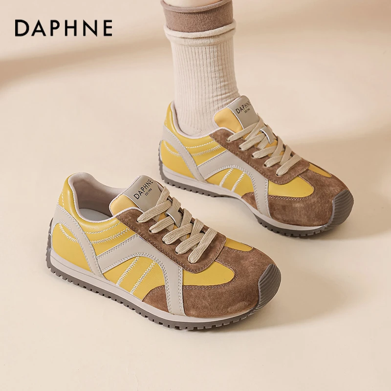 达芙妮复古厚底德训鞋女2025新款秋季软底轻便爆款阿甘运动休闲鞋