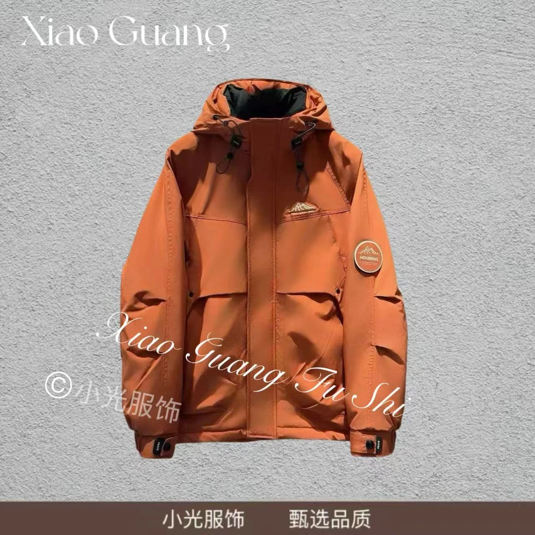 DM1012#总【国标羽绒服】爱马仕橙冬季情侣百搭保暖羽绒服外套