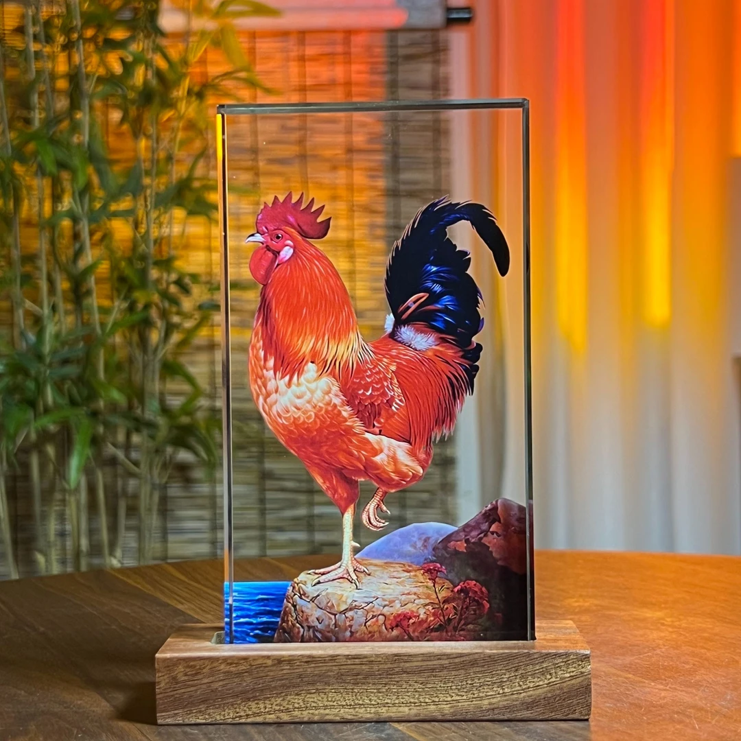 【17x9cm】水晶摆件创意简约摆设水晶摆件高档玄关轻奢纯手工中式