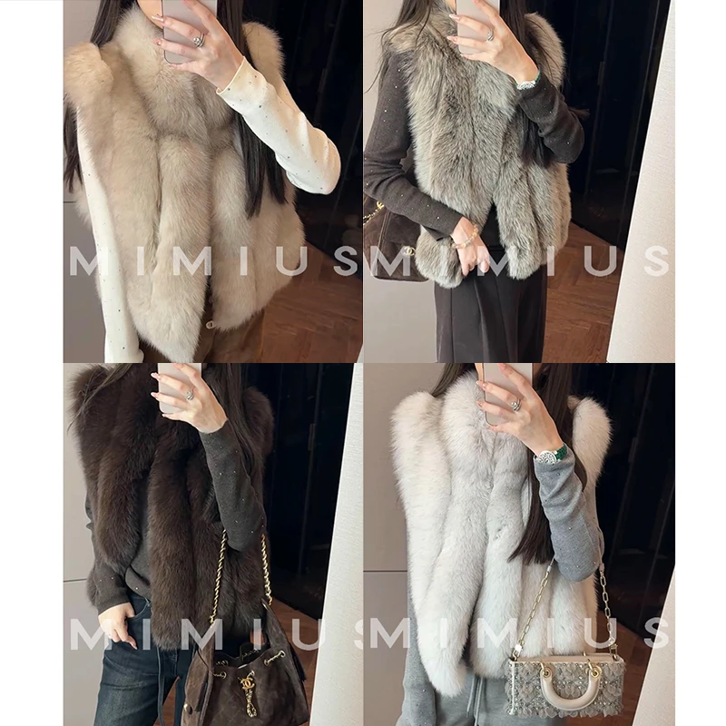 【mimius】七芬兰进口SagaFurs皇冠级狐狸毛整皮背毛皮草马甲G10186