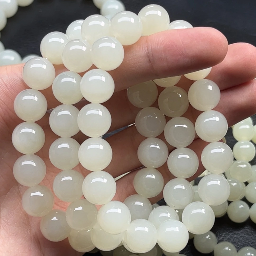 手链未镶嵌和田玉且末四号矿钢板料卡12手串拍一发一