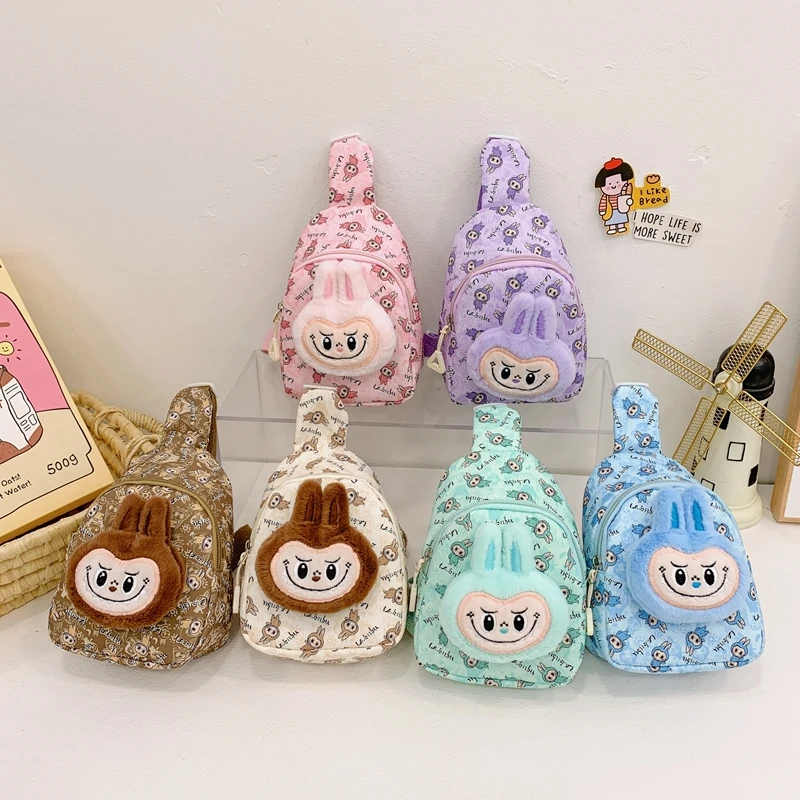 新款卡通儿童胸包腰包男女童斜挎包轻便出游零钱收纳包小背包