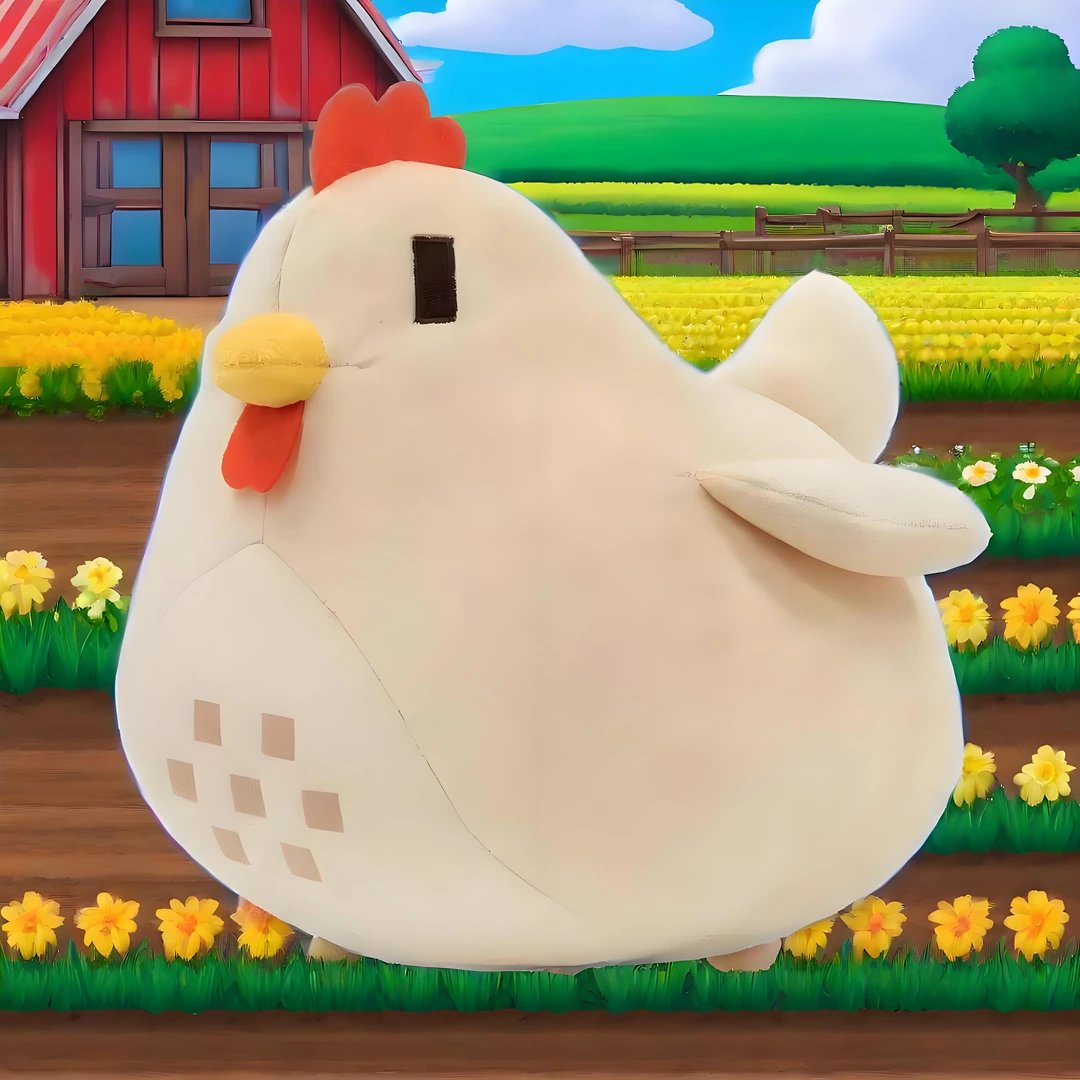 星露谷物语小母鸡抱枕毛绒玩偶公仔游戏周边可爱生日礼物