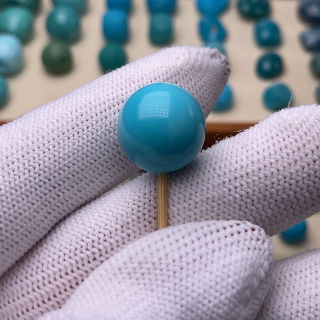 绿松石未镶嵌绿松石圆珠15