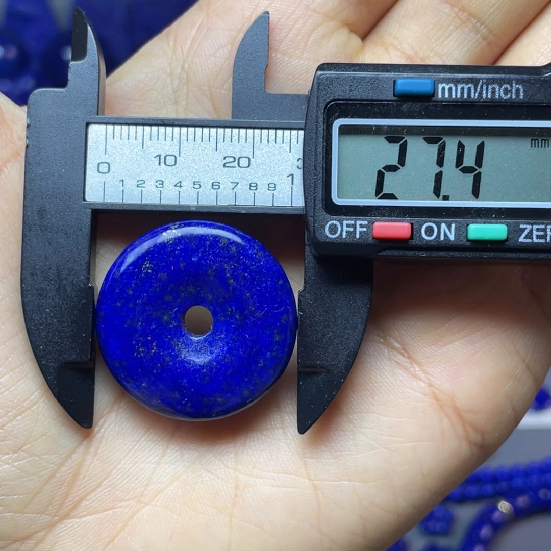 欢***地青金石未镶嵌27mm平安扣