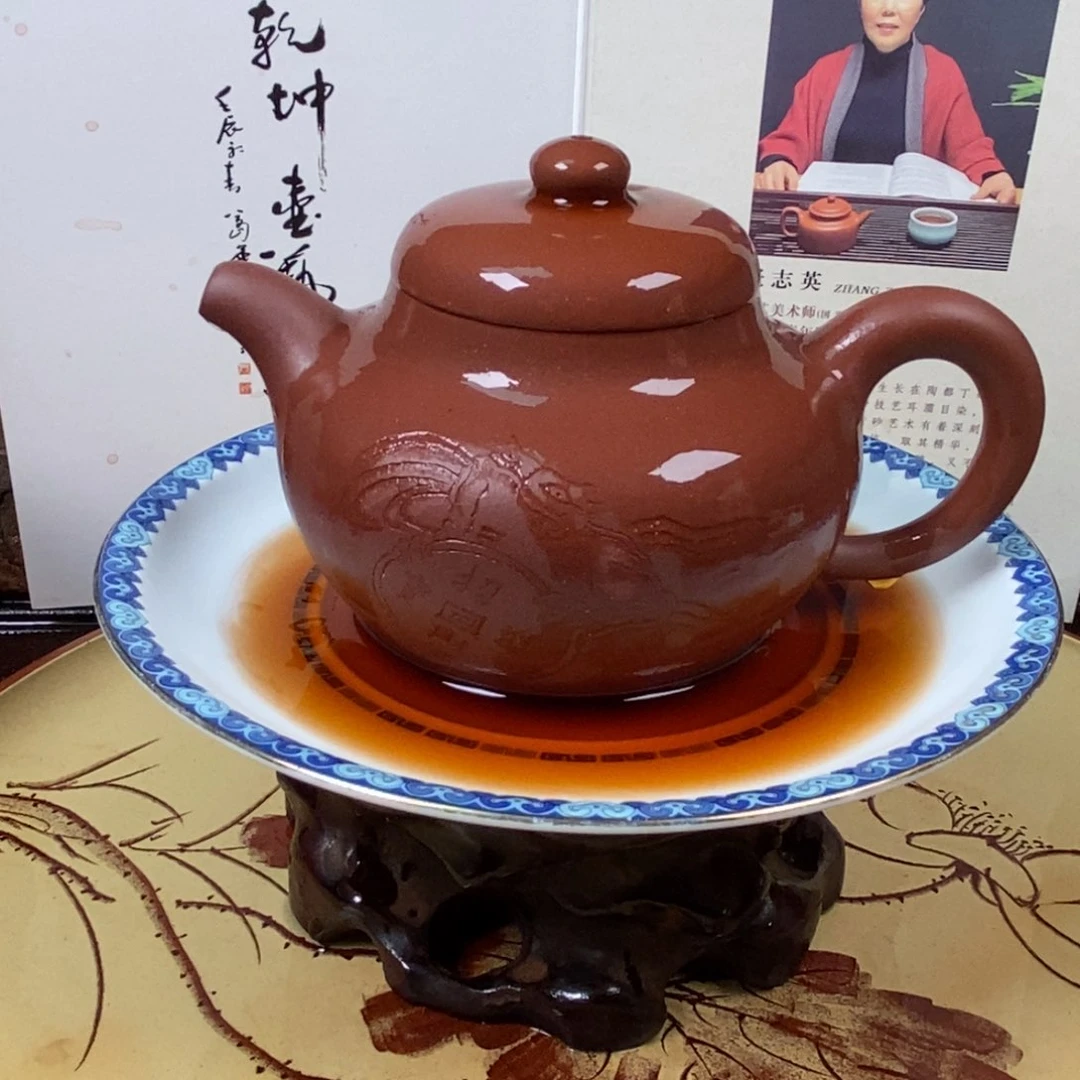 紫砂茶壶山****司四号井底槽清全手240 容量宜兴紫砂壶