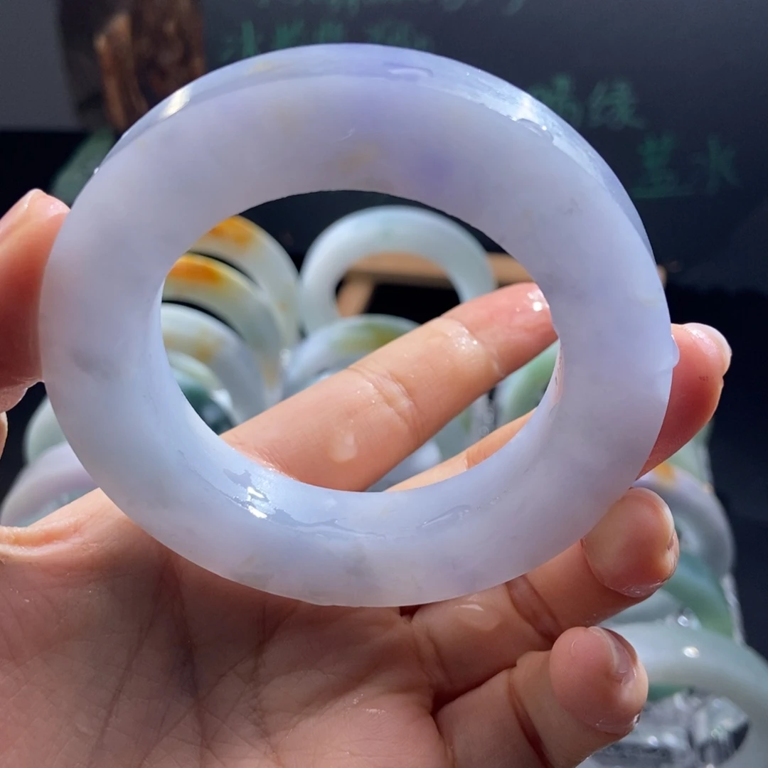 ****二定制翡翠未镶嵌翡翠手镯