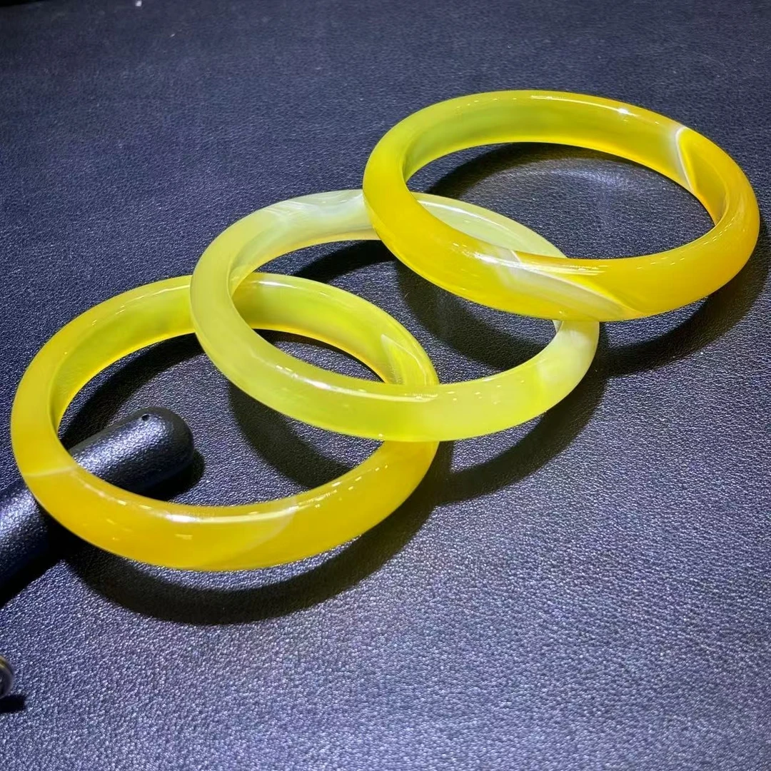 S8078（玉姐）秦皇玛瑙玉黄手镯-多样性只发一件