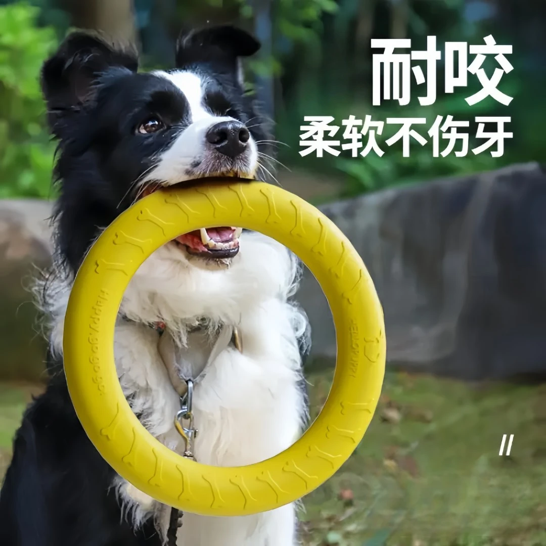 宠物狗狗玩具圈圈玩具耐咬啃不伤牙马犬咬靶拉布拉多泰迪训狗拉环