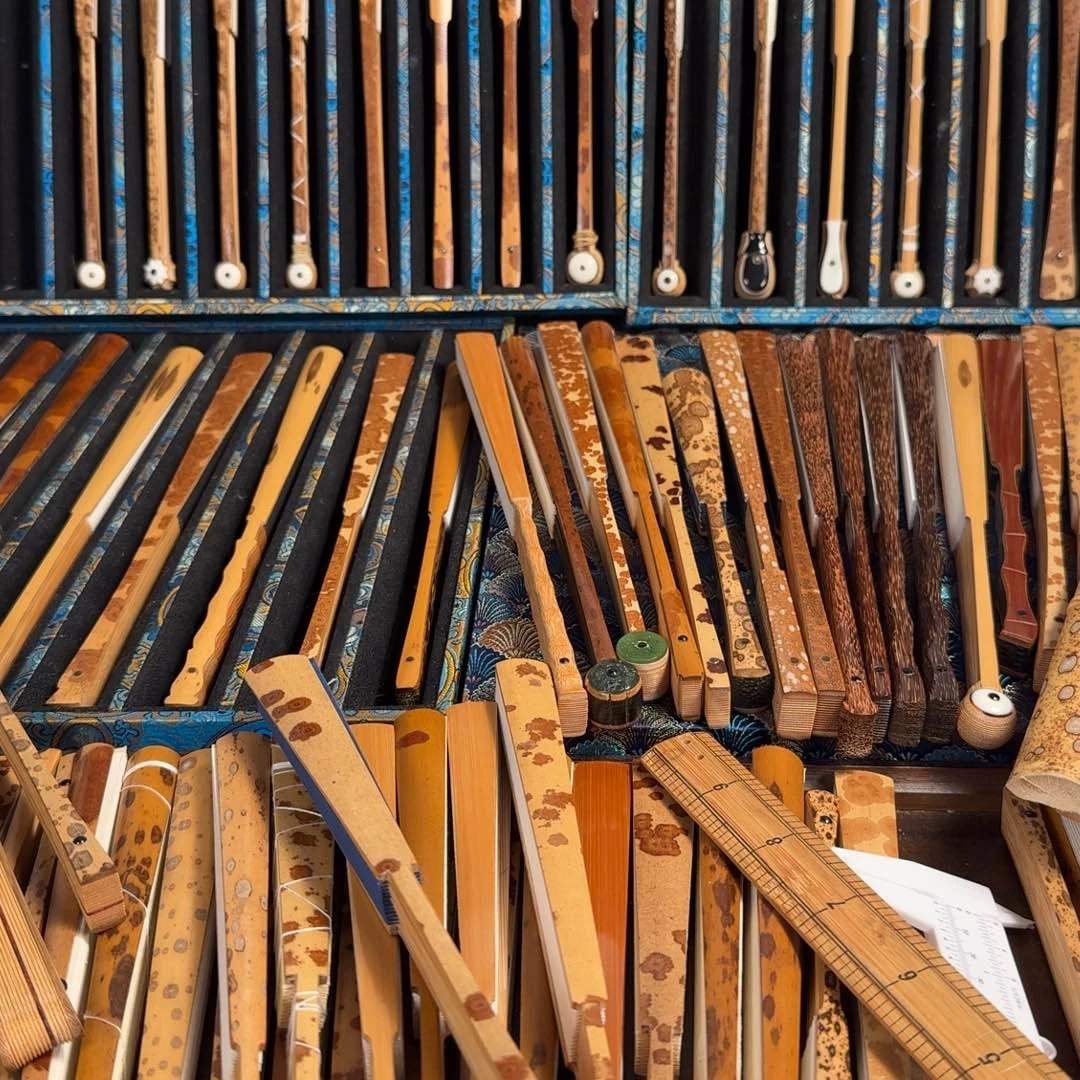 王****扇子兵哥扇艺斑竹折扇