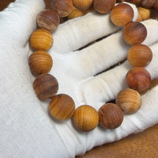 柏木（崖柏）全陈化老料1.5毛珠子串