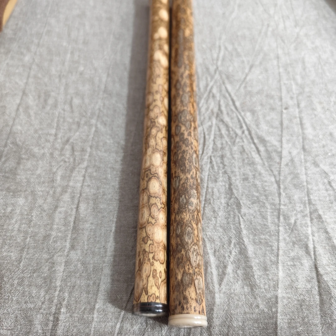 天然手工老梅鹿线香筒牛角镶嵌  随机发