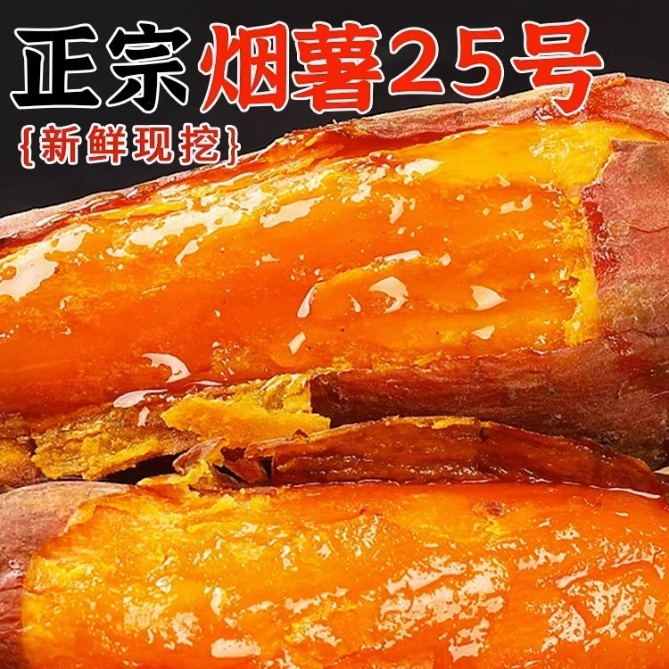正宗山东烟薯25糖心流油蜜薯沙地红薯软糯香甜可蒸煮烤现挖现发