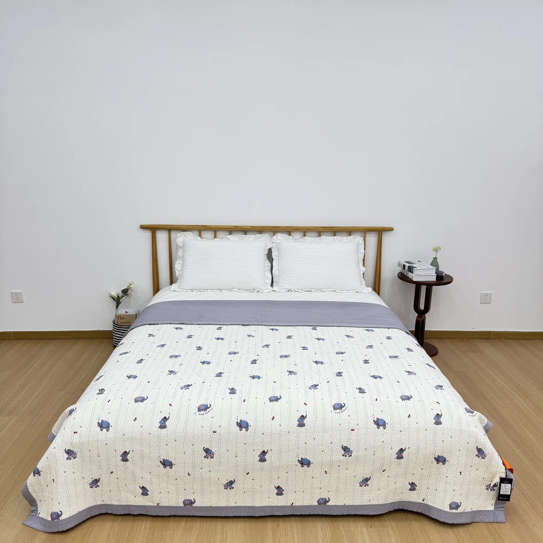 【字母小象】天丝床盖220*240一条可以多功能使用的床盖 床盖