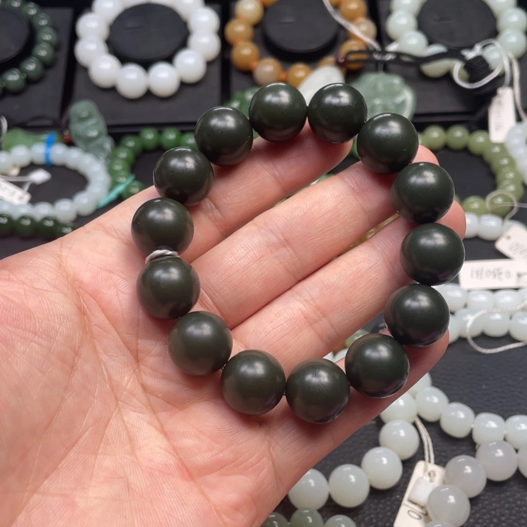 和田玉未镶嵌手链16