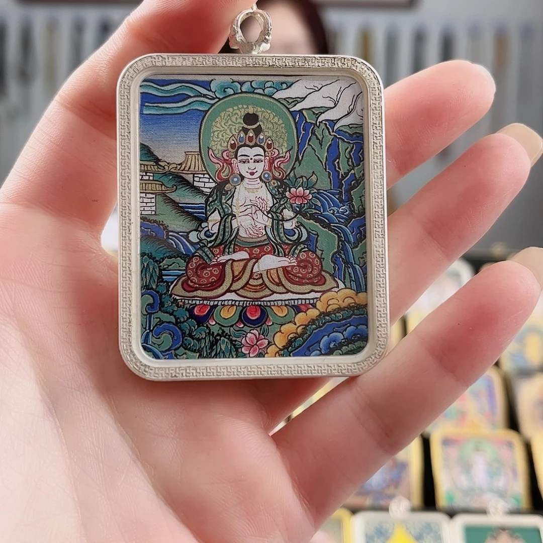 吊坠大势至彩唐 纯手绘放漏