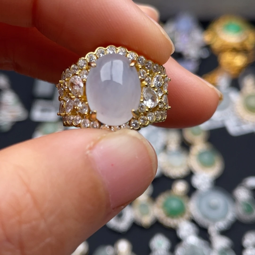 翡翠银S925镶嵌吊坠(不含链)