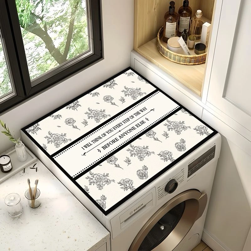 桌布防油耐脏美式小香风皮革洗衣机垫家用桌布防油防烫易打理桌垫