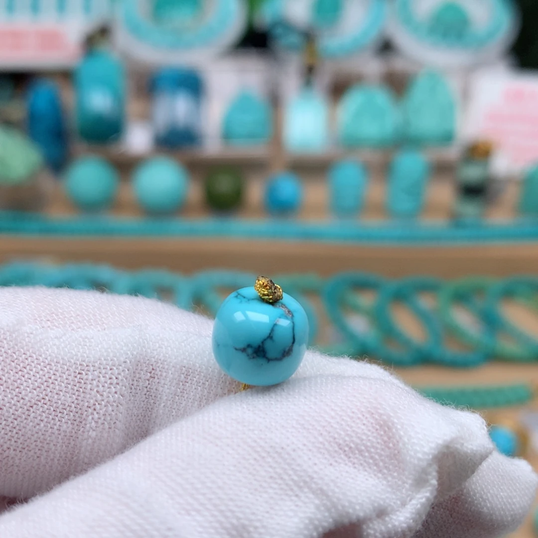 未镶嵌绿松石珠宝奇石9.7mm