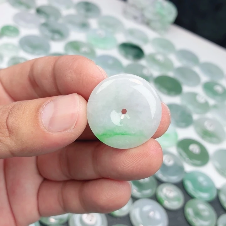 翡翠未镶嵌颈饰缅甸天然A货翡翠27.8-5.5