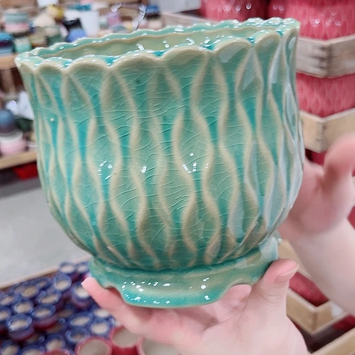 有孔.凑单10元陶瓷花盆发货！