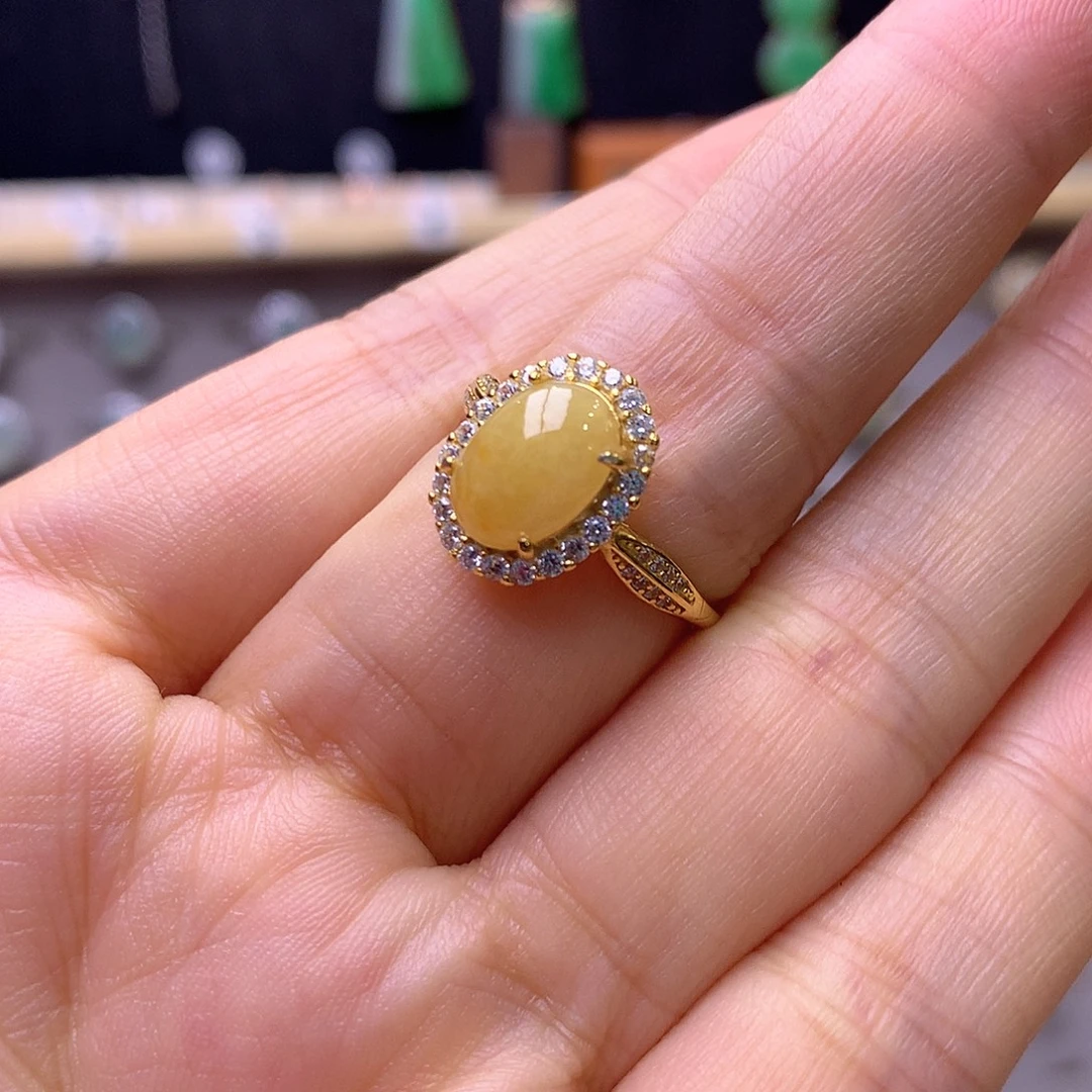 翡翠银S925镶嵌戒指12