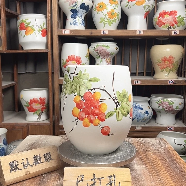 摆件但盆琵琶款新款陶瓷陶瓷