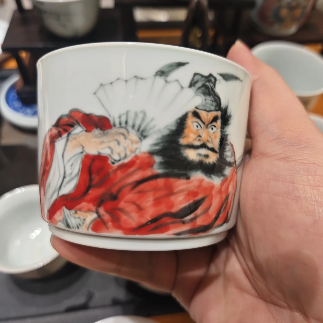 景德镇釉下彩高温手工手绘钟馗主人杯