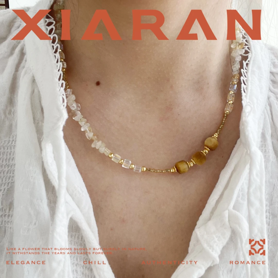 钛钢项链 「鑫鑫」黄金色层次感设计小众项链多样性发其一