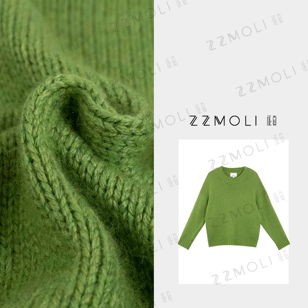 ZZMOLI 巨好看 亲肤柔软绵羊毛针织上衣女款宽松套头毛衣ZBY18130