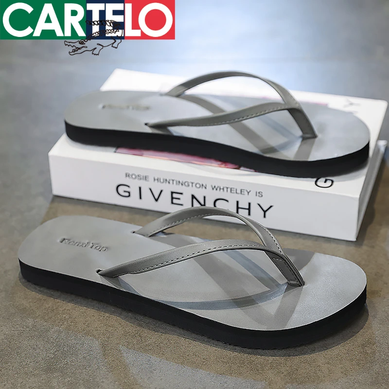 卡帝乐鳄鱼人字拖男款夏外穿软底防滑耐磨夹脚凉拖鞋休闲沙滩拖鞋