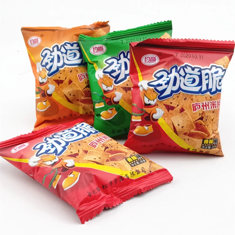 约尚劲道脆庐州米片锅巴香辣烧烤牛肉味零食点心小吃大米包邮