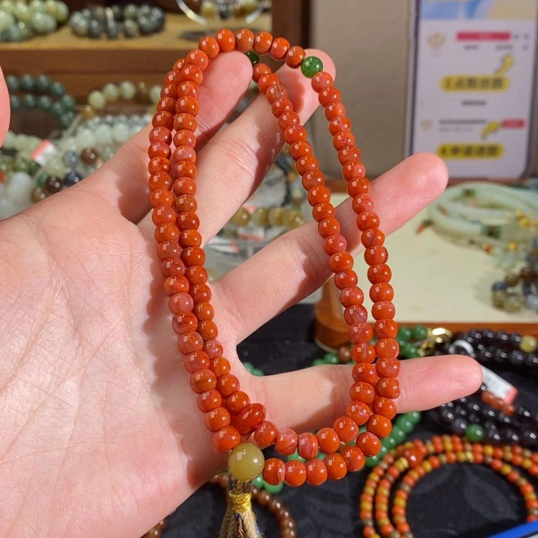 南红玛瑙手链未镶嵌