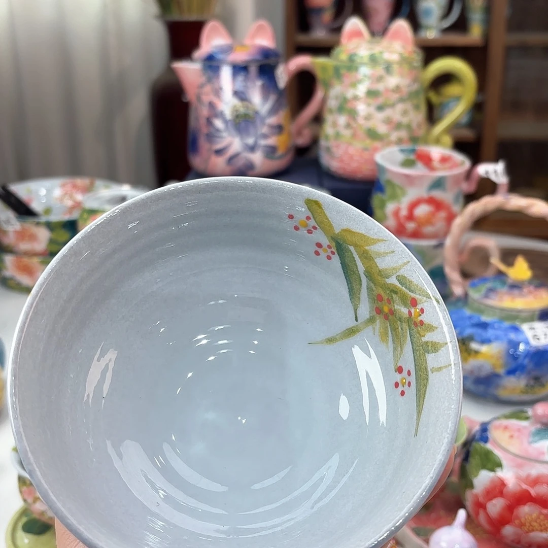 景德镇手绘高温釉下彩陶瓷茶具