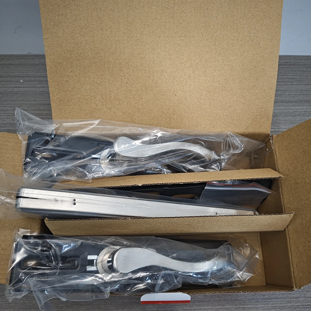 （拍一发十）A02不锈钢室内门双拉簧可调孔距卧室门门锁傻瓜式安装