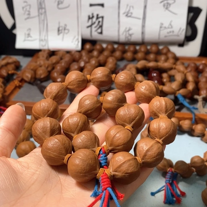手串橄榄核0291精品情侣款蒜头铁核13颗+6颗