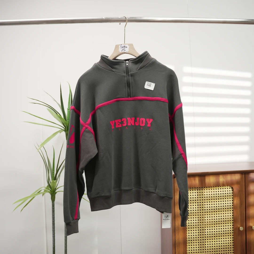 【J】潮牌男女宽松套头卫衣时尚百搭透气无帽休闲上衣00102