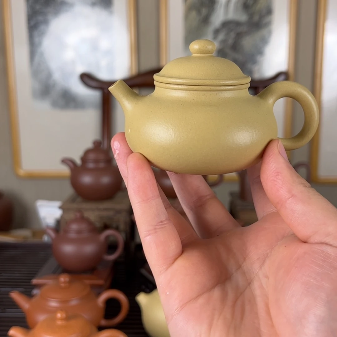 ॐ****茶壶紫砂全手工梨皮泥容天150c