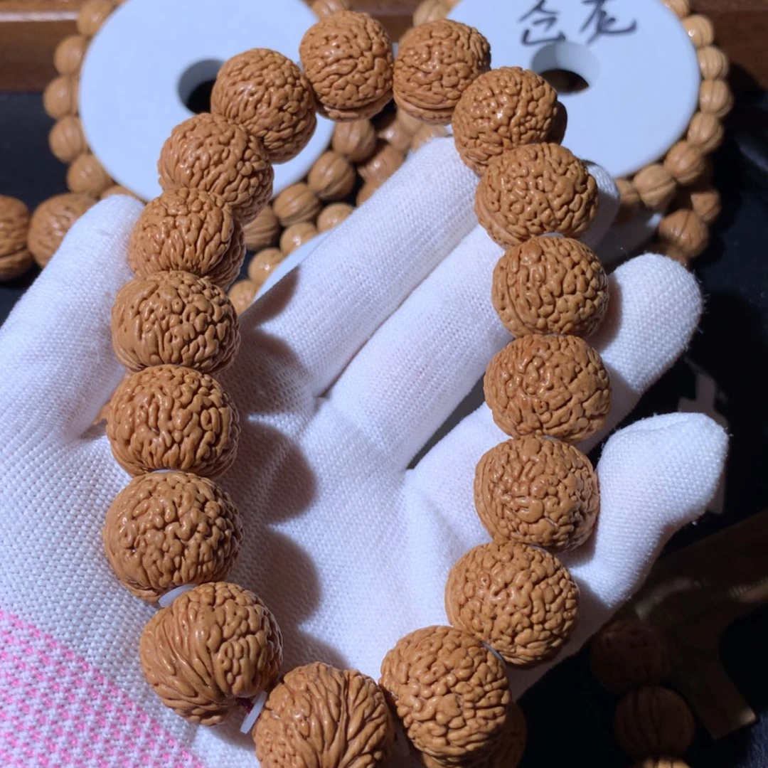 【闪购商品】桃核手串沉**度龙鳞凤尾19尺寸桃核